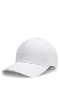 Embroidered-logo cap, White