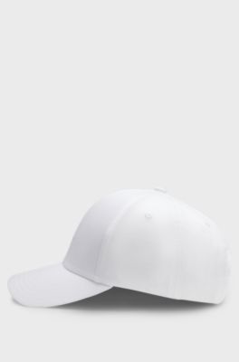 Embroidered-logo cap, White