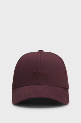 Embroidered-logo cap, Brown
