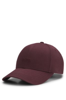 Embroidered-logo cap, Brown