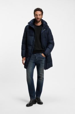 Wool-blend sweater with a textured front, Black