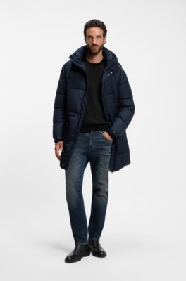 Boss Wool-blend sweater with a textured front stickade tröjor herr – bild 2