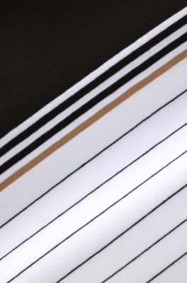 BOSS x AO striped polo shirt, White / Black