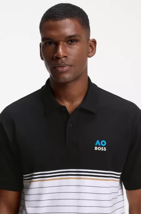BOSS x AO striped polo shirt