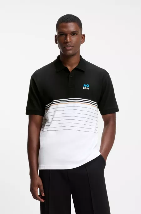 BOSS x AO striped polo shirt