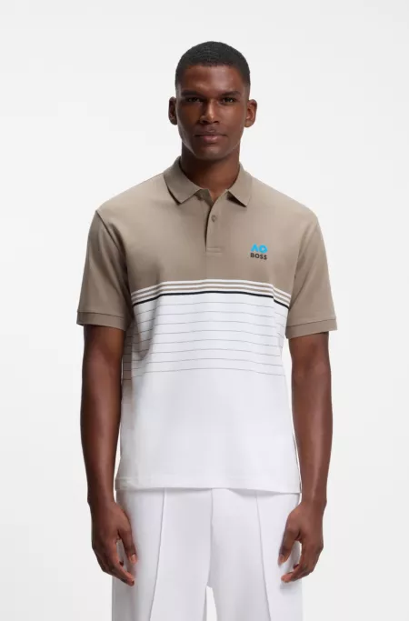 BOSS x AO striped polo shirt
