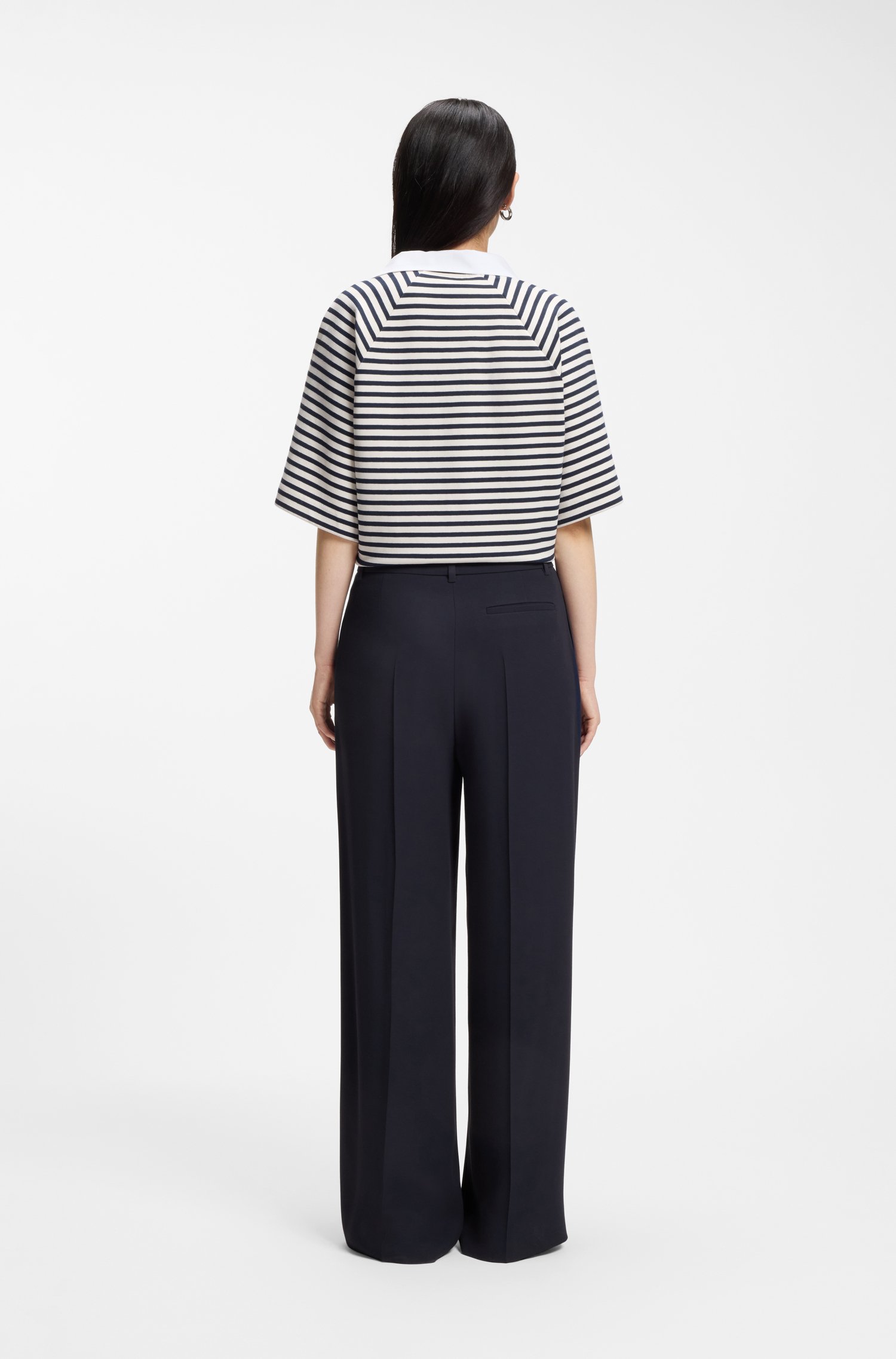Boss Regular-fit trousers with an extra-long leg byxor dam – bild 2