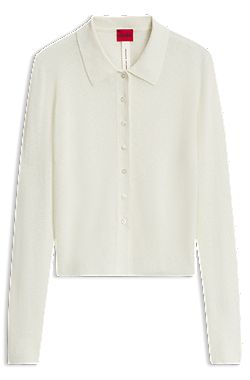 Slim-fit polo cardigan