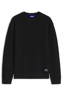 Waffle-knit sweater