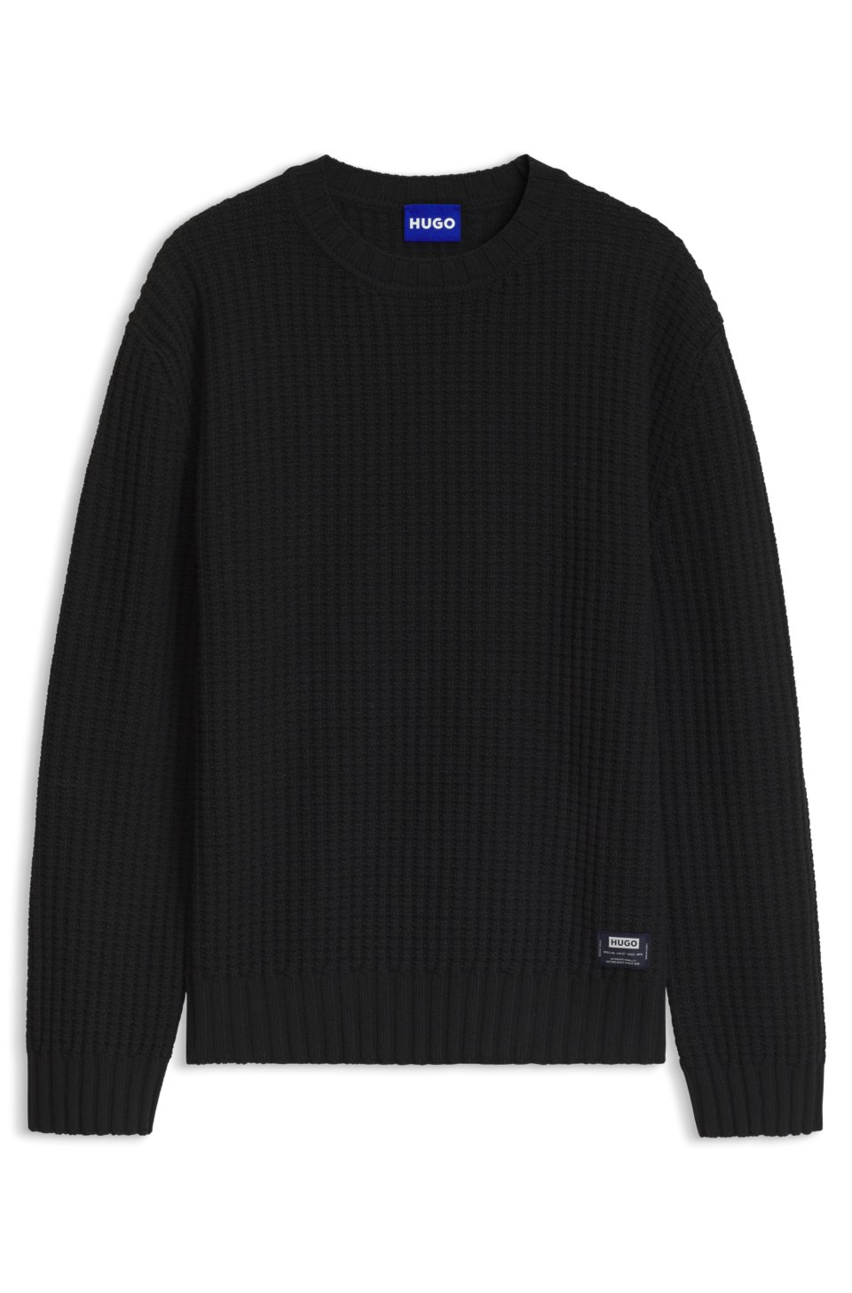 Waffle-knit sweater