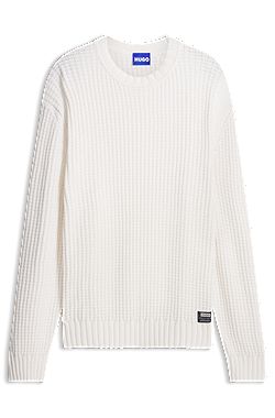 Waffle-knit sweater
