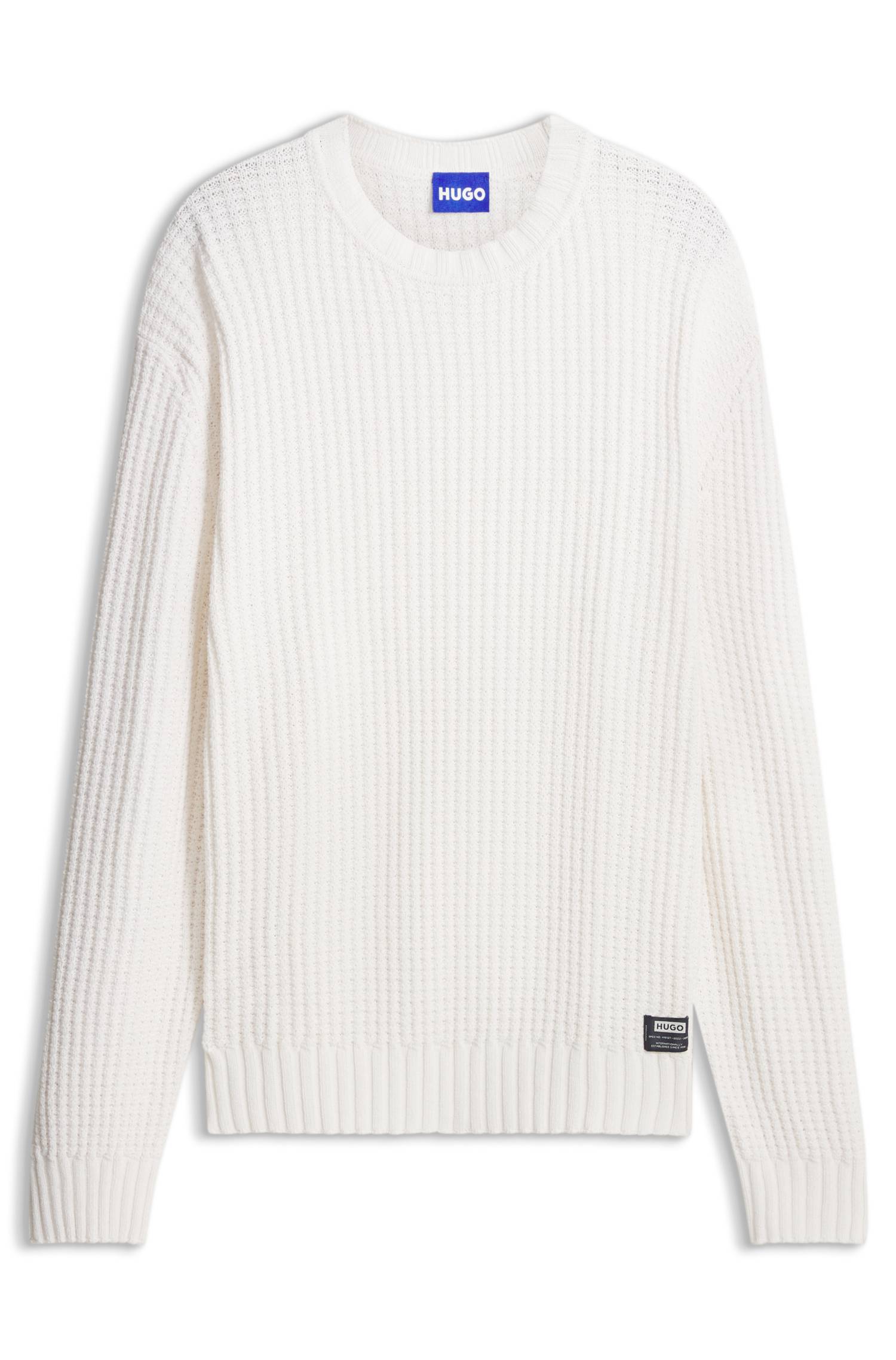 Hugo Waffle-knit sweater stickade tröjor herr – bild 4