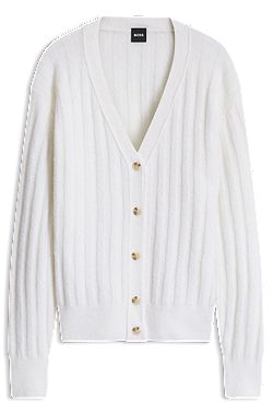 Rib-knit cardigan