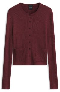 Merino wool cardigan, Dark Red