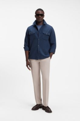 Herringbone trousers, Beige