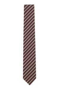 Diagonal-stripe tie, Brown