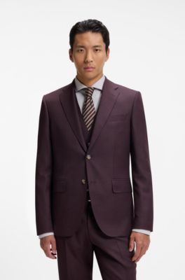 Diagonal-stripe tie, Brown