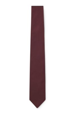 Jacquard-structured tie, Brown