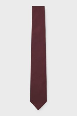 Jacquard-structured tie, Brown
