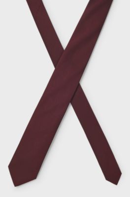 Jacquard-structured tie, Brown