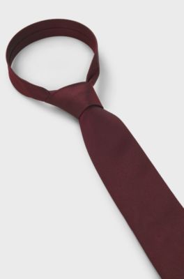 Jacquard-structured tie, Brown