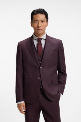 Jacquard-structured tie, Brown
