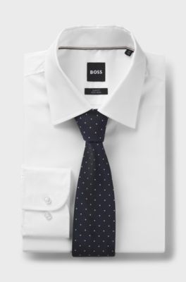 Silk-blend tie, Dark Blue