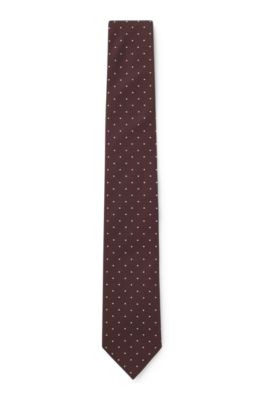 Silk-blend tie, Brown