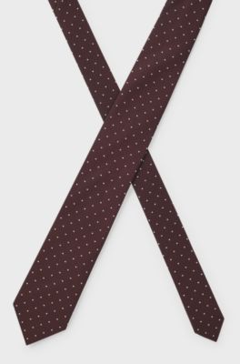 Silk-blend tie, Brown