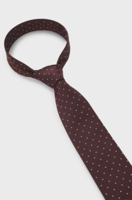 Silk-blend tie, Brown