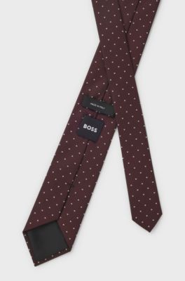 Silk-blend tie, Brown