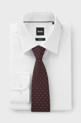 Silk-blend tie, Brown
