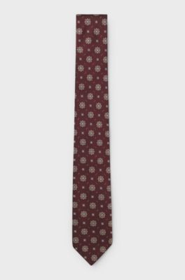 Silk-blend tie, Brown