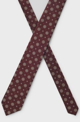 Silk-blend tie, Brown