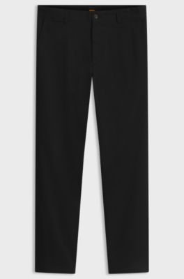 Stretch-cotton chinos, Black