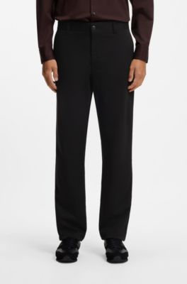 Stretch-cotton chinos, Black