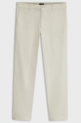 Stretch-cotton chinos, Light Beige