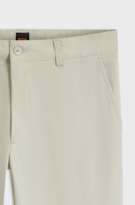 Stretch-cotton chinos, Light Beige