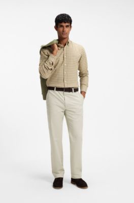 Stretch-cotton chinos, Light Beige