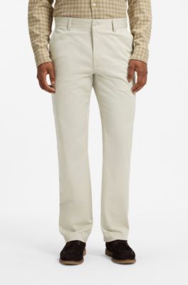 Stretch-cotton chinos, Light Beige