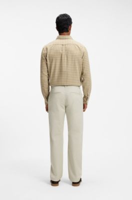 Stretch-cotton chinos, Light Beige