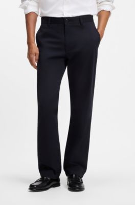 Stretch-cotton chinos, Dark Blue