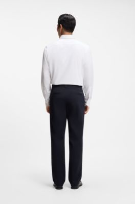 Stretch-cotton chinos, Dark Blue