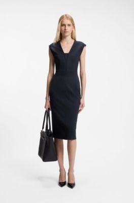 Bodycon business dress, Dark Blue