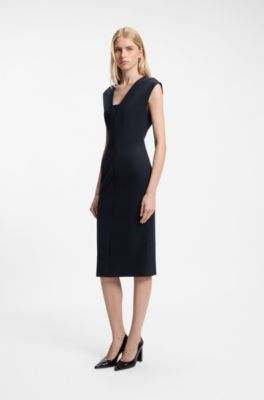 Bodycon business dress, Dark Blue