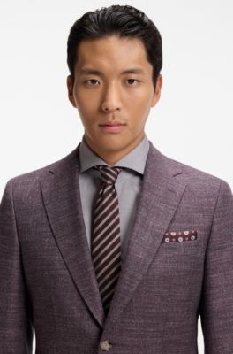 Printed pocket square, Brown