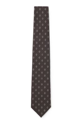 BOSS ONE silk tie, Dark Brown