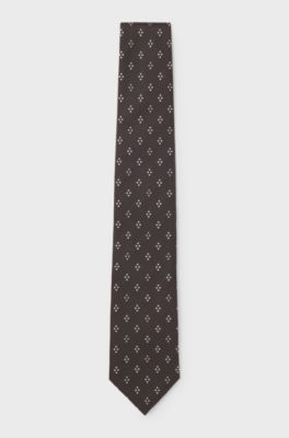 BOSS ONE silk tie, Dark Brown