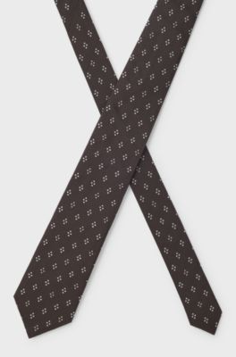 BOSS ONE silk tie, Dark Brown
