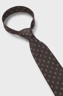 BOSS ONE silk tie, Dark Brown